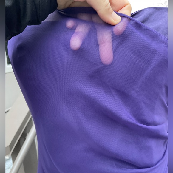 Jordon amethyst purple one shoulder maxi prom pageant gown NWT size 10 - Picture 9 of 14